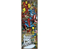 1art1 59926 Marvel Comics Tür-Poster - Superhelden Retro, 158 x 53 cm