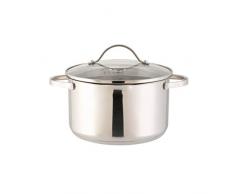 axentia Kochtopf Pado mit Deckel aus Glas, Küchen-Geschirr aus Edelstahl, Induktionstopf für alle Herdarten, Ø ca. 20 cm, Volumen: ca. 3 l