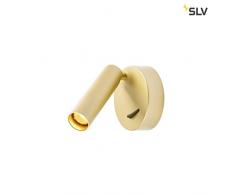 SLV KARPO 30 CW, LED Indoor Wandaufbauleuchte, single, soft gold, 3000K 6W Leuchte, Aluminium, 6 W