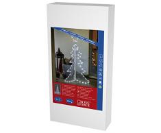 Konstsmide 3922-203 LED Dekoration 3D Acryltannenbaum / für AuÃen (IP44) / 24V AuÃentrafo / 80 kalt weiÃe Dioden / schwarzes Kabel