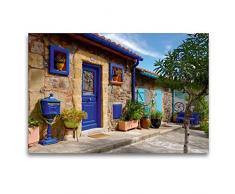 Calvendo Premium Textil-Leinwand 120 cm x 80 cm quer, Collioure | Wandbild, Bild auf Keilrahmen, Fertigbild auf echter Leinwand, Leinwanddruck Orte Orte