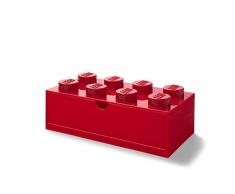 Room Copenhagen Lego Schreibtischschublade mit 8 Knöpfen, stapelbar, groß, Rot, Large