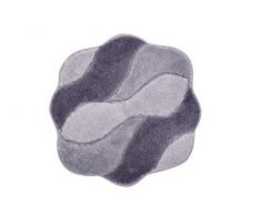 Grund Badteppich 100% Polyacryl, ultra soft, rutschfest, ÖKO-TEX-zertifiziert, 5 Jahre Garantie, CARMEN, WC-Vorlage o.A. 60x60 cm, grau