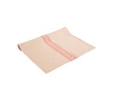 Vaitkute 116007 2-er Set Reinleinen Geschirrtücher Jara 43 x 70 cm, 100% Leinen, 60 Celsius waschbar, 350 g/m2, natur / Streifen rot, gewaschen