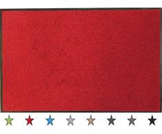 oKu-Tex Eco-Clean Schmutzfangmatte, Fußmatte, Läufer, rutschfest & waschbar, recycelt, für innen, bordeaux, rot, 90 x 120 cm