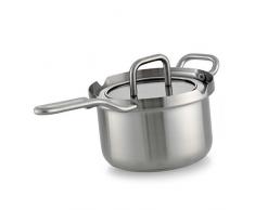 bk cookware B9710.626 Q-linair Master Glas Stielkasserolle, 16, 1.5 L, Glasdeckel