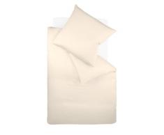 Fleuresse 9200 colours Interlock Jersey Bettwäsche aus 100% Baumwolle, Oekotex Standard 100, 155 x 220 cm, creme