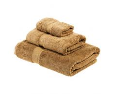 Superior Handtuch-Set, ägyptische Baumwolle, 900 g, 3-teilig Modern Face, Hand, and Bath Toast