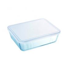Pyrex Cook & Freeze - Rechteckige Schale mit Deckel, 25 x 19 x 8 cm, 2.6 l