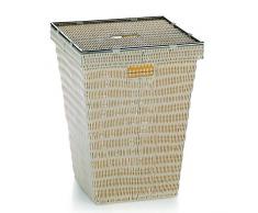 KELA 21088, Wäschekorb, 53 cm, PP-Kunststoff, Noblesse, Weiß