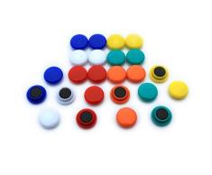 First4magnets F4M20-1 Kleinen sortiert Schwarzes Brett/Planung Magneten (20mm Durchmesser x 7,5 mm hoch) (1 Packung von 24), silver, 25 x 10 x 3 cm, Stück