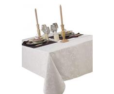 CALITEX Tischdecke Ombra, Damast-Optik, 150 x 300 cm, Weiß