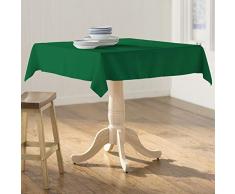 LA Tischdecke, Leinen, Polyester, Popeline, quadratisch Casual 58 x 58 smaragdgrün