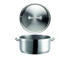 Mäser, Serie Professional, Bratentopf 32 cm mit Deckel, Topf aus hochwertigem Edelstahl 18/10, Induktion, Literskala