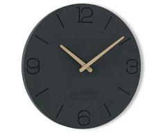 FLEXISTYLE Wanduhr ohne tickgeräusche ECO Schwarz 30cm, Wohnzimmer, Schlafzimmer, in Europa hergestellt