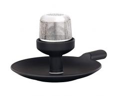 Vacu Vin Single Teezubereiter Teesieb, Kunststoff, Grau, 3.6 x 9.7 x 14 cm