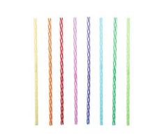Kikkerland CU230 Trinkhalme, wiederverwendbar, Regenbogenfarben, 24 Stück