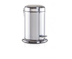 möve Push Treteimer 22 x 29,5 cm aus Edelstahl, silver