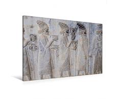 Calvendo Premium Textil-Leinwand 120 cm x 80 cm Quer, Relieff des Festzuges | Wandbild, Bild auf Keilrahmen, Fertigbild auf Echter Leinwand, Leinwanddruck Orte Orte