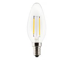 MÜLLER-LICHT Retro-LED Lampe Kerzenform ersetzt 25 W, Glas, E14, 2,5 W, weiß, 1er Set