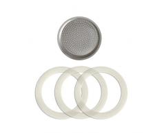 Krüger Karl 1 Filter u. 3 Dichtr. f. Espressok 12 T, Silikon, Weiß, 10 x 10 x 1 cm