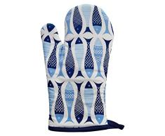 Premier Housewares Einzelner Ofen-Handschuh, Fische, 100% Baumwolle
