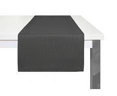 Adam Uni Light Collection Tischläufer, Bio Baumwolle, Schwarz, 50 x 150 cm