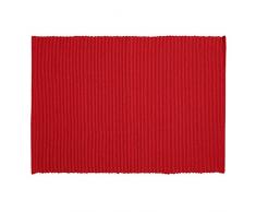 LINUM Uni Tischset, Baumwolle, Chinarot, 35 x 46 cm