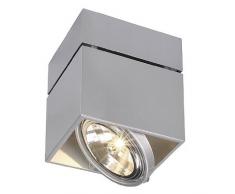 SLV Kardamod Surface Square QRB Single Deckenleuchte eckig, maximal 75 W, silbergrau 117124