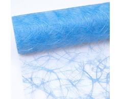 Sizoweb Tischband - 25 Meter Rolle + 100 Deko Herzen Gratis (30cm Breite, in Hellblau)