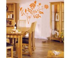 INDIGOS 4052166072304 Wandtattoo w435 Pflanze Blume Wandaufkleber 120 x 114 cm, orange