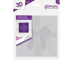 Gemini GEM-EF6-3D-CG Weihnachtsgeschenk 3D Ordner Prägung 15.2 x 15.2 cm, Plastic, Transparent, 6 x 6-Inch