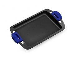 BRA Advanced Glatte Grillplatte, 40 cm, Aluminiumguss mit Antihaftbeschichtung, ohne PFOA, super verstärkt für hervorragende Leistung und hohe Kratz- und Abriebfestigkeit, induktionsgeeignet,