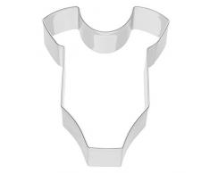 Kaiser Plätzchen Ausstecher Strampler, Baby, Edelstahl, Ausstechform für Kekse, 7 x 6 x 2,5 cm