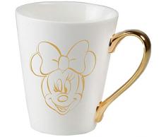 Ambition 92600 Disney 320 ml Trinkbecher Porzellanbecher Teebecher Kaffeebecher Kinder Tasse Geschenk modern elegant Gold Porzellan mit Henkel Mickey Minnie Maus