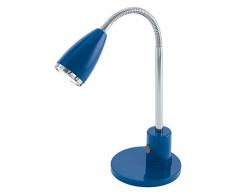 EGLO FOX Tischleuchte, Stahl, GU10, 3 W, blau, chrom