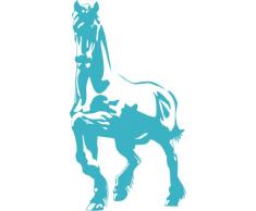 INDIGOS 4051095049999 Wandtattoo w605 Pferd Wandaufkleber in 3 Größen, 120 x 66 cm, türkis