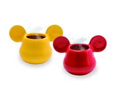 Joy Toy 62127 MICKEY MOUSE 3D KERAMIK ESPRESSO TASSEN 13X8X8 CM, Gelb/Rot