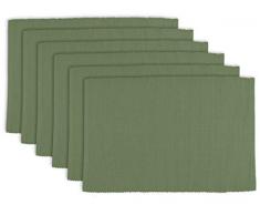 DII Tischset, 100% Baumwolle, gerippt 6er-Set Set of 6 Weinberg Grün