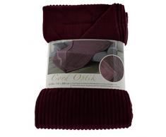 Gözze Wohndecke in Cord Optik, 150 x 200 cm, Brombeere, 40067-42-150200