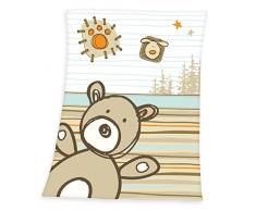 Herding 149581014 Babydecke Luis Bär, 75 x 100 cm, 100 % Polyester, Microfaserflausch