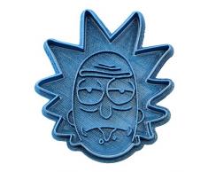 Cuticuter Morty Ausstechform, Motiv Rick, blau, 8 x 7 x 1.5 cm