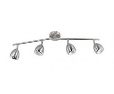 ACTION by WOFI LED Deckenspot, Metall, Integriert, 5 W, Nickel matt, 90 x 160 x 790 cm