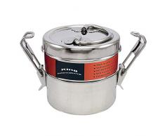 King International Stainless Steel Vintage Wire tiffin box, Traditional Indian lunch box, Indian Tiffin, Food storage container, 11cm (2 Tier) by King International