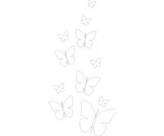 INDIGOS 4250380555799 Wandtattoo W183 Schmetterlinge 80 x 44 cm, weiß