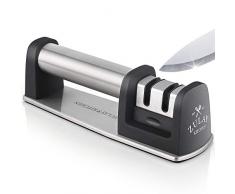 Best manuell Edelstahl Messerschärfer für gerade und gezahnte Messer, Keramik und Wolfram – leicht Schärfen für stumpfes Edelstahl, Schälmesser, Köche und Pocket Schärft Messer, Schere von zulay Küche