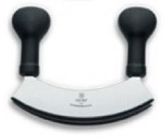 WÜSTHOF Wiegemesser 18 cm breit (4735), Griffe aus schwarzem Kunststoff, rostfrei, Kräutermesser