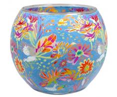 Himmlische Düfte Geschenkartikel GmbH Dream of Blossom Windlicht, Glas, bunt, 11x11x9 cm