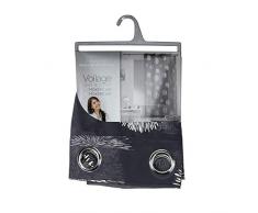 Douceur d Intérieur Feuerwerk Vorhang hat Ösen Druckt Silber Feuerwerk Polyester, Polyester, anthrazit, 280x140 cm