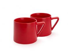 Bredemeijer Becher Lund, rot (2-er Set), Keramik, 9.2 x 11.9 x 7.7 cm
